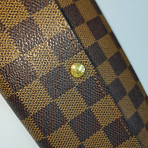 PORTE MONNAIE Damier Ebene Coated Canvas Brown