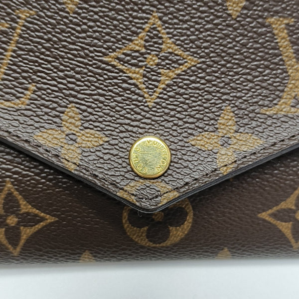 JEANNE Monogram Coated Canvas Brown Wallet