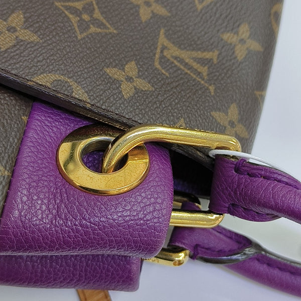 OLYMPE Monogram Coated Canvas Brown
