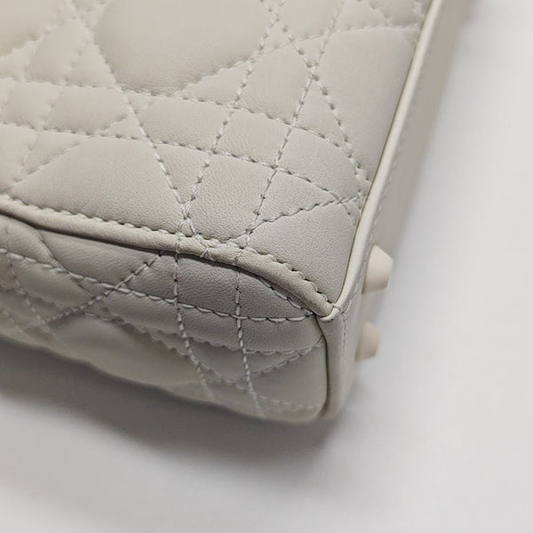 Lady Dior Mini Cannage Lambskin White