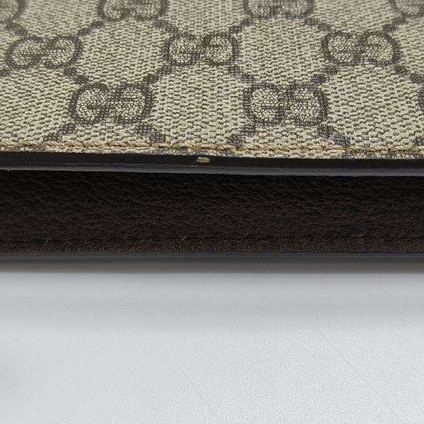 Monogram Coated Canvas Clutch Beige