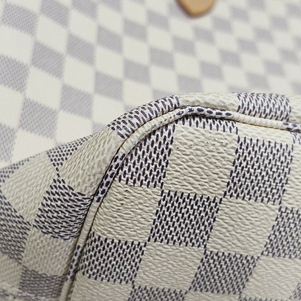 NEVERFULL MM Damier Azur Coated Canvas White