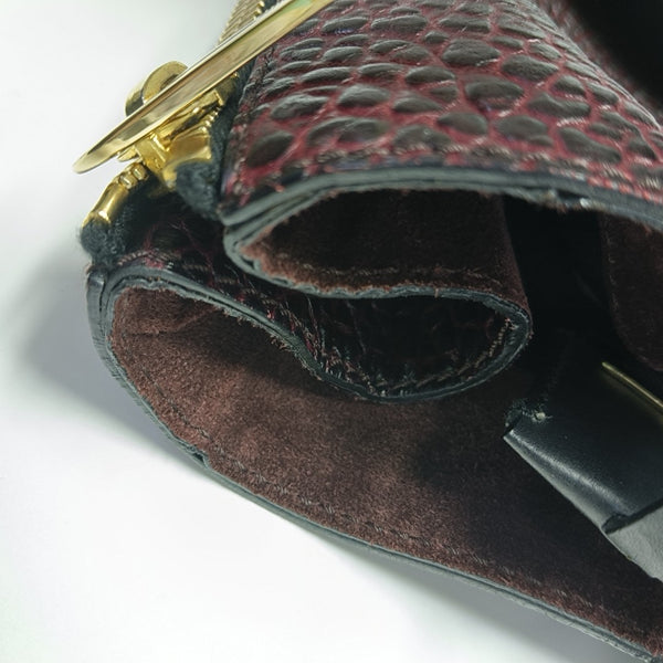 Calfskin Top Handle Bag Red