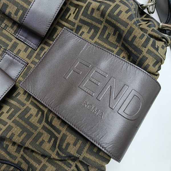 FENDI Strike Large Canvas Brown