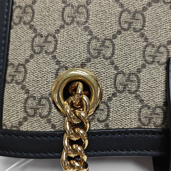 Padlock Small Monogram Coated Canvas Beige