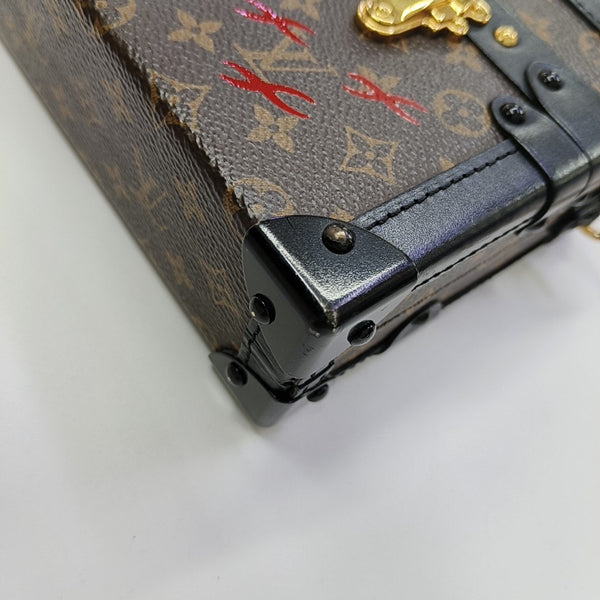PETITE MALLE Monogram Coated Canvas Brown