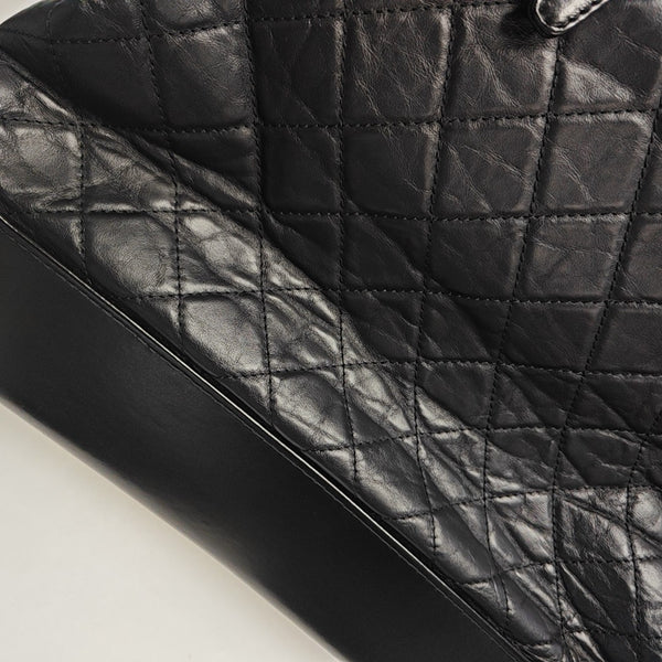 GABRIELLE Large Quilted Vintage Calf Black