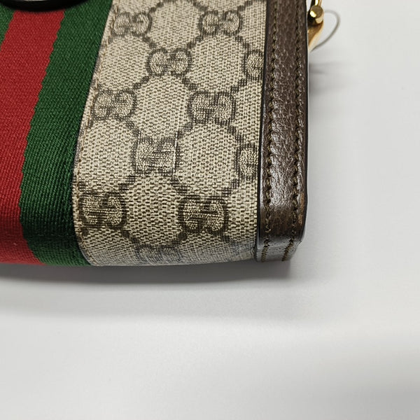 Ophidia Mini Monogram Coated Canvas Beige