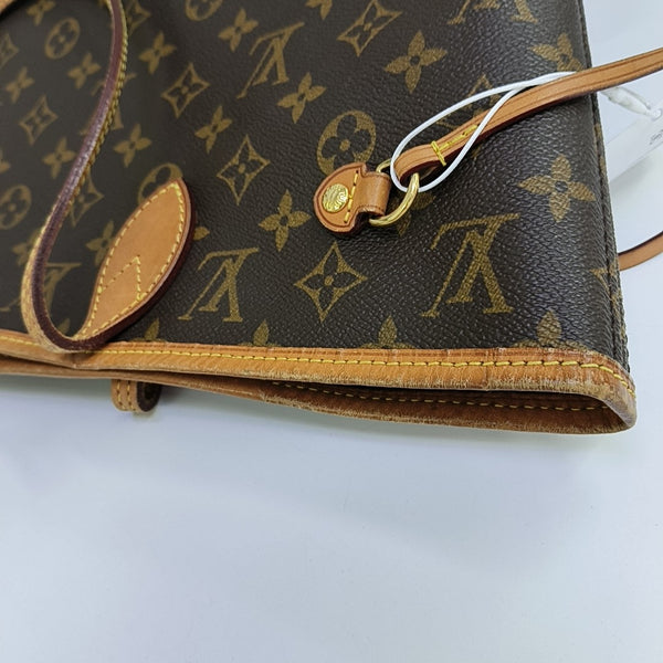 NEVERFULL MM Monogram Coated Canvas Brown