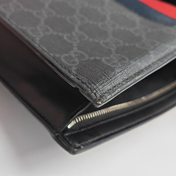 GG Supreme Monogram Coated Canvas Gray