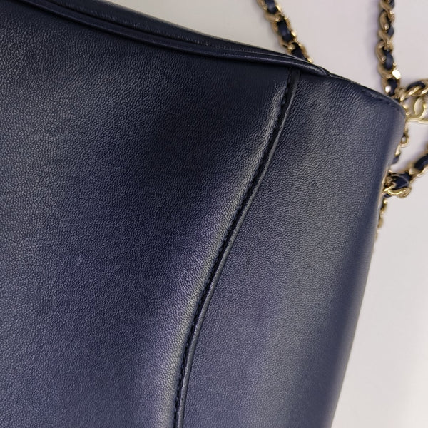 CC MANIA Quilted Lambskin Blue