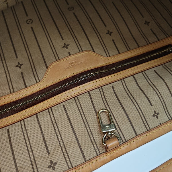 Monogram Coated Canvas Tote Bag Brown