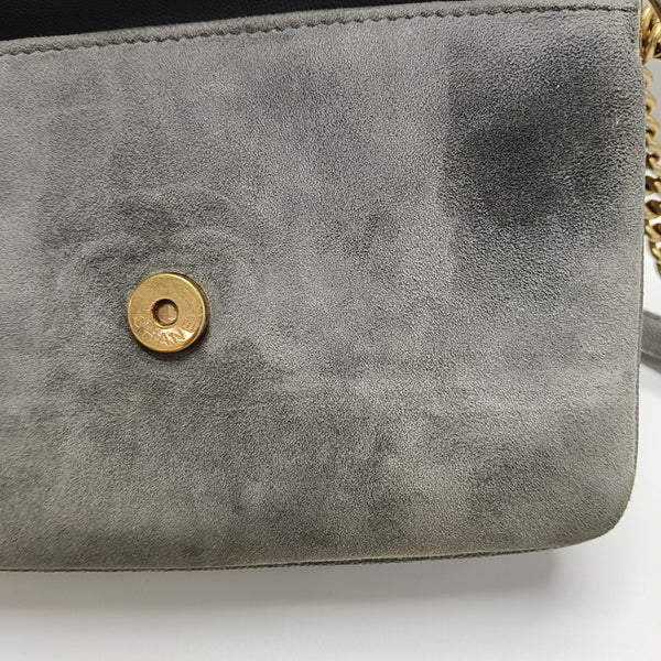 Quilted Grained Calfskin Gray