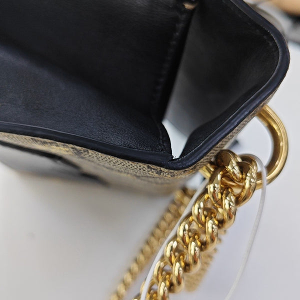 Padlock Small Monogram Coated Canvas Beige