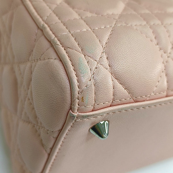 Lady Dior Mediana Piel de Cordero Rosa