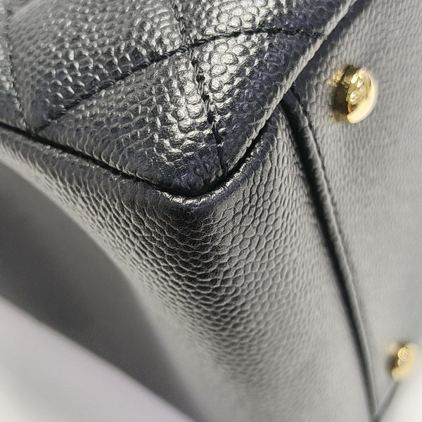 CHANEL GST Extra Large Quilted Grained Calfskin Black