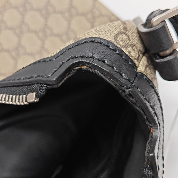 GG Supreme Monogram Coated Canvas Black