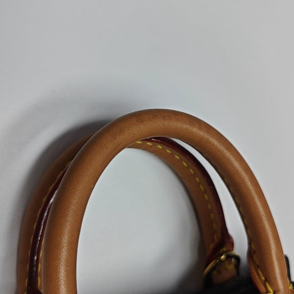 SAC PLAT Mini Monogram Coated Canvas Brown