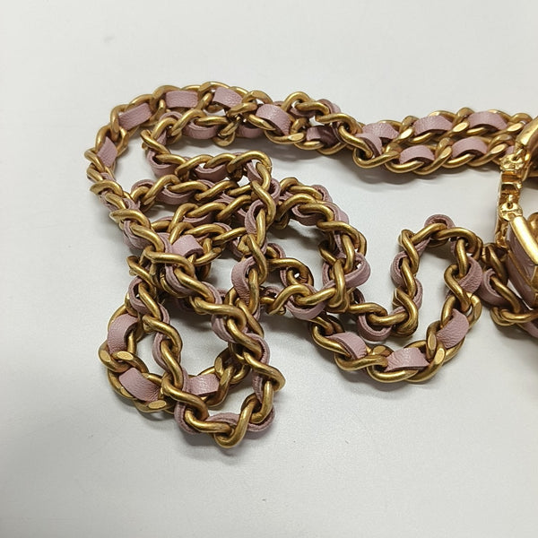TWO TONE CHAIN HANDLE Quilted Lambskin Pink