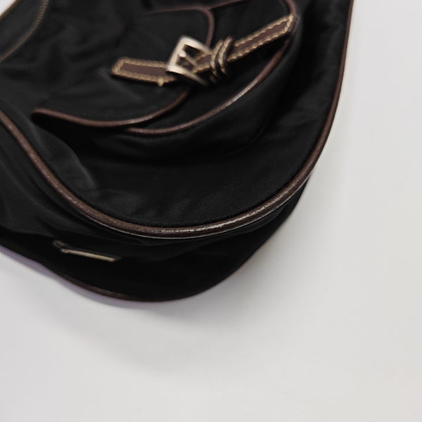 Nylon Shoulder Bag Black