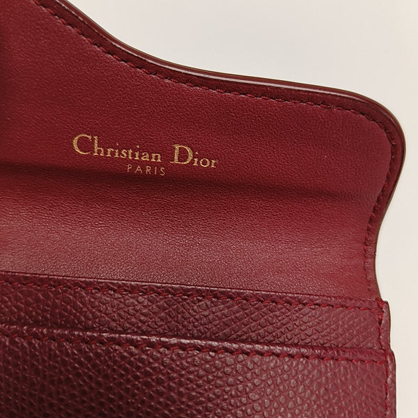 Saddle Mini Calfskin Red Card Holder