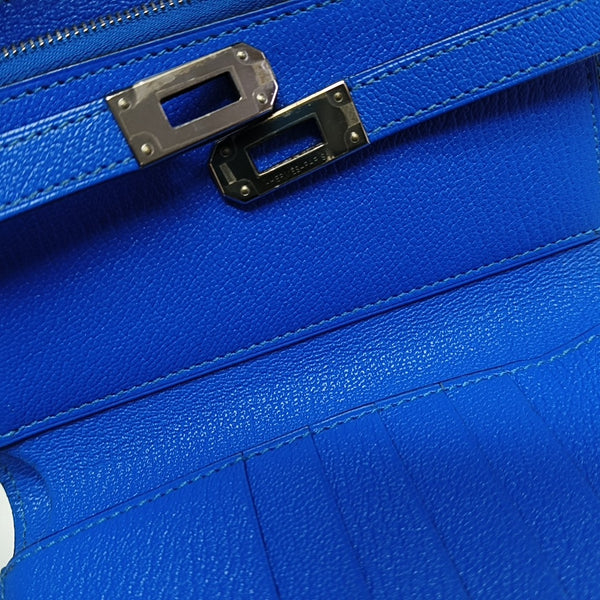 Kelly Chèvre Mysore Blue Wallet