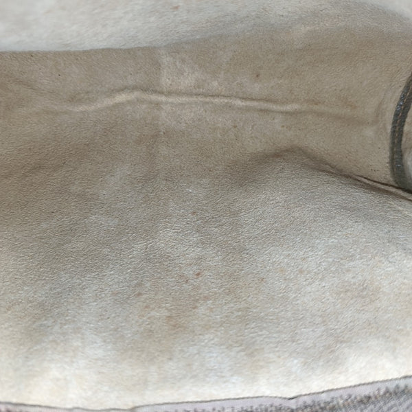 Monogram Coated Canvas Clutch Beige
