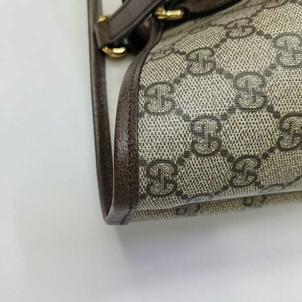 Ophidia Medium Monogram Coated Canvas Beige