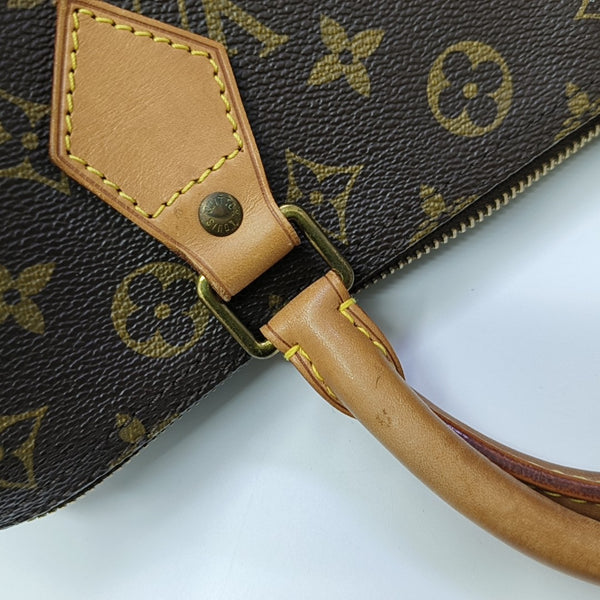SPEEDY 30 Monogram Coated Canvas Brown