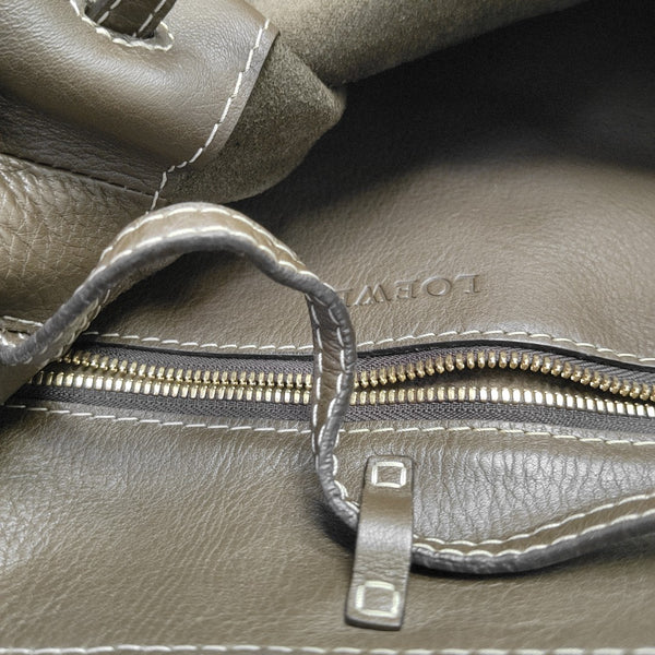 Calfskin Top Handle Bag Brown