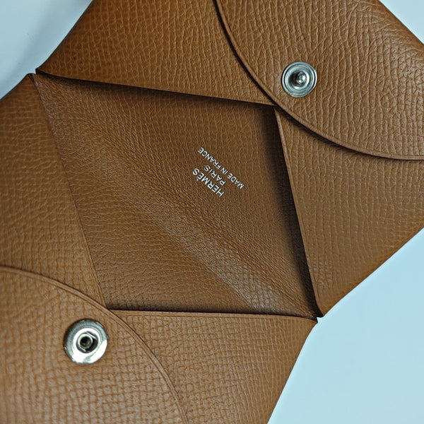 Calvi Epsom Brown Card Holder