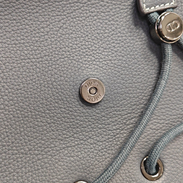 Saddle Medium Calfskin Gray