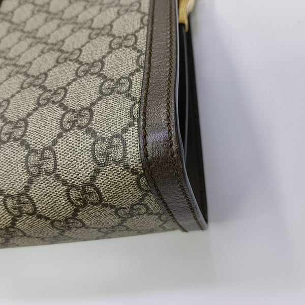 Ophidia Medium Monogram Coated Canvas Beige