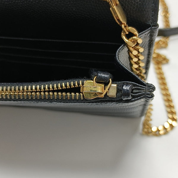 MONOGRAM WOC Chevron Calfskin Black