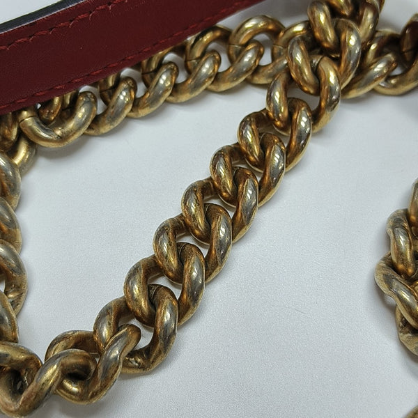 GG Marmont Medium Quilted Calfskin Red