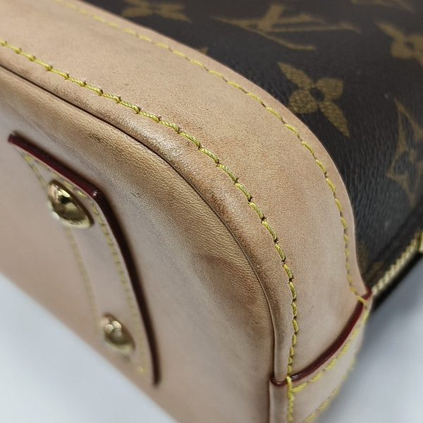 ALMA BB Monogram Coated Canvas Brown