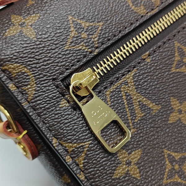 MÉTIS MM Monogram Coated Canvas Brown