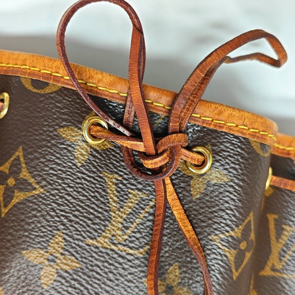 NÉONOÉ Nano Monogram Coated Canvas Brown