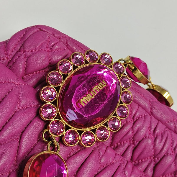 Crystal Quilted Lambskin Red