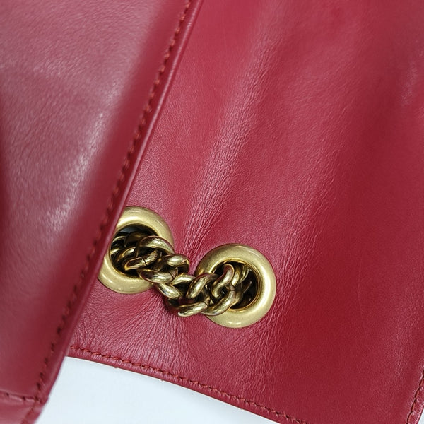 GG Marmont Small Quilted Calfskin Red