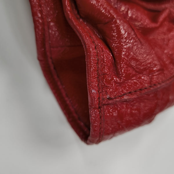 Calfskin Top Handle Bag Red
