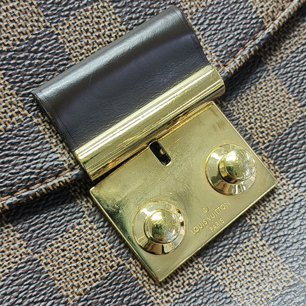 CROISETTE Damier Ebene Coated Canvas Brown