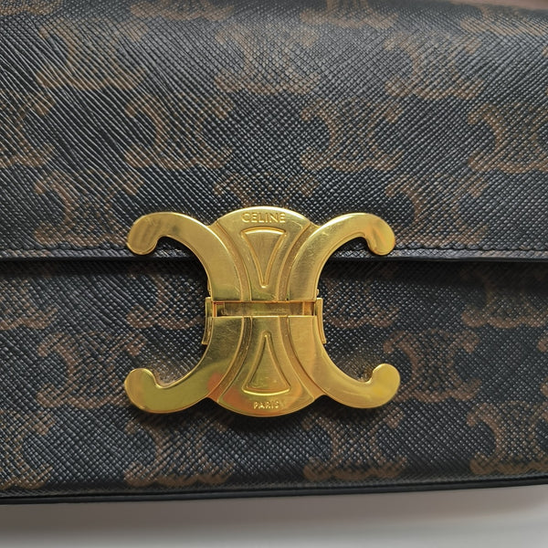 TRIOMPHE Small Coated Canvas Brown