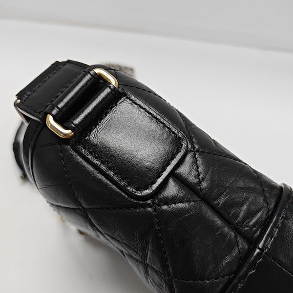 GABRIELLE Small Quilted Calfskin Black