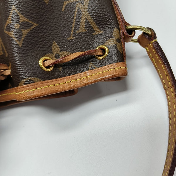 NÉONOÉ Nano Monogram Coated Canvas Brown