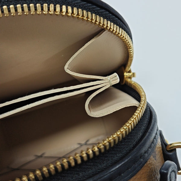 BOITE CHAPEAU Mini Monogram Coated Canvas Brown