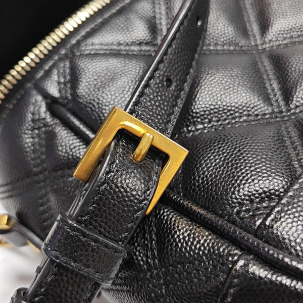 80'S VANITY Quilted Calfskin Black