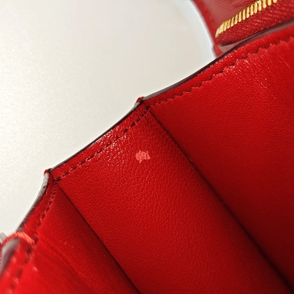 CLASSIC BOX Piel de ternera mediana Roja