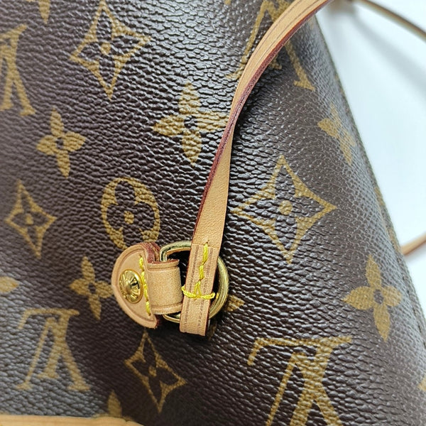 NEVERFULL MM Monogram Coated Canvas Brown