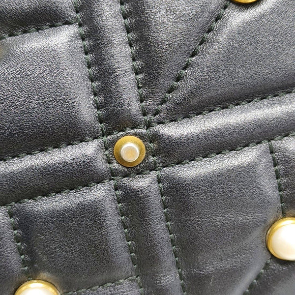 GG Marmont Medium Quilted Calfskin Black